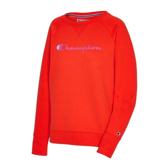Champion Sweaters - Champion Sweater Powerblend Fleece Oversized Crew Neck Red Extra Large
